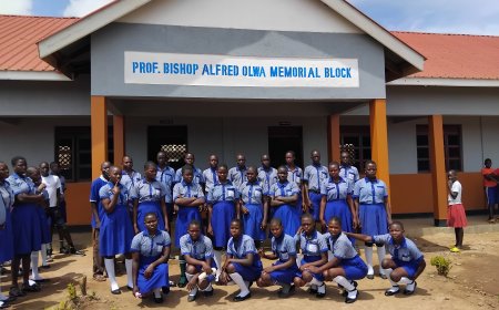 Bishop Olwa Commissions New Classroom Block At Agweng Parents School, Lira