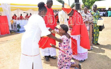 LIRA DOICESE: Minister ACENG Supports  The  newly elevated St Peter  Anai  Catholic Parish with 20M Ugx  Cash