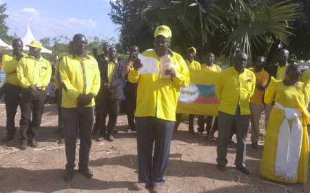 Erute South MP Hopeful ENGOLA Gains  as Community Demands Accountability from Incumbent Leaders during A  burial
