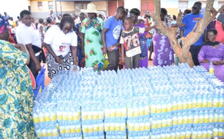 GOOD FRIDAY: Lira City Woman MP, Dr. Jane Aceng supports Lira Christian Community With Over 800 Cartons of Water