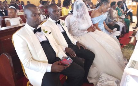 Entebbe-Based Flight Engineer George Omara Joyfully Presents His One and Only Queen, Lucy, Before God Now