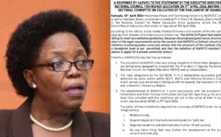 BREAKING;  Karamoja Peace and Technology  University (KAPATU)  Responds to NCHE's Executive Director!  Addressed Accreditation Disputes & Allegations Of  Project Stalling