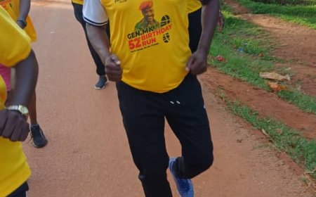 TODAY IN FOCUS ! Erute North MP-Elect  ONGOM ARENDENG Joins PLU  Gen. Muhoozi’s ( MK Birthday Run   in Lira