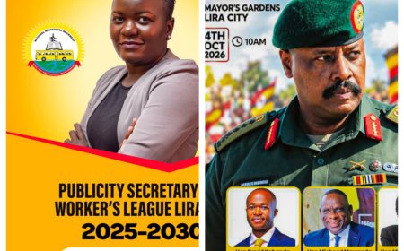 Great ! Lira City NRM Workers League Publicity Secretary  Hon. Alany Endorses Gen. MK for 2031 Presidency Ahead of PLU Launch