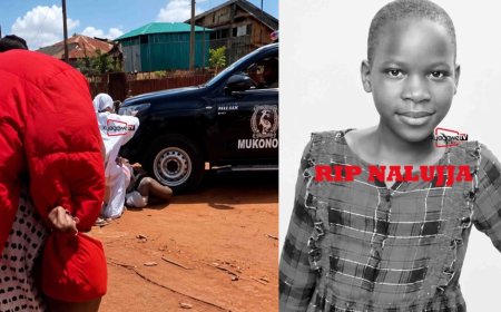 Sad News!! Police Patrol Knocks Down Mourning Father During Protest Over Daughter’s Death in Mukono Quarry