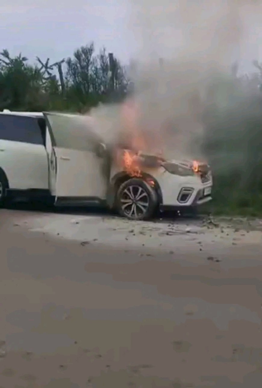 So Sad! Ugandan Man Left Heartbroken as His Shs75 Million Subaru Forester Burns To Ashes